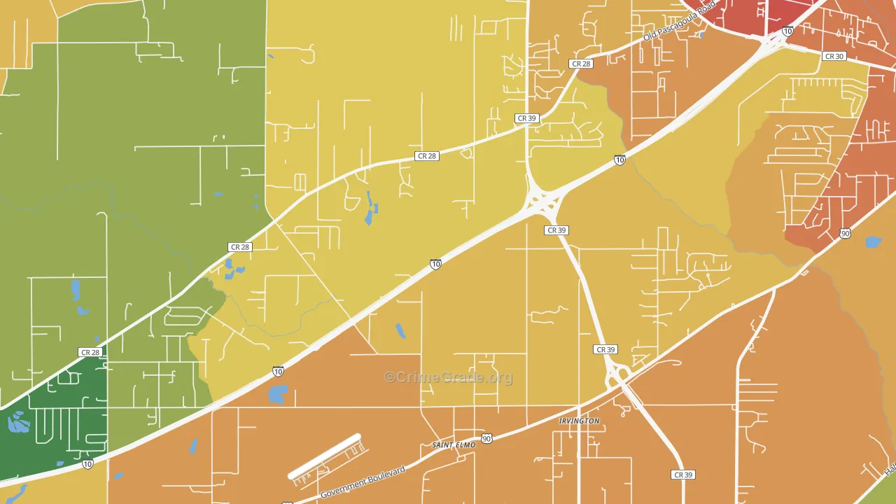 St. Elmo, AL Map of Assault Rates