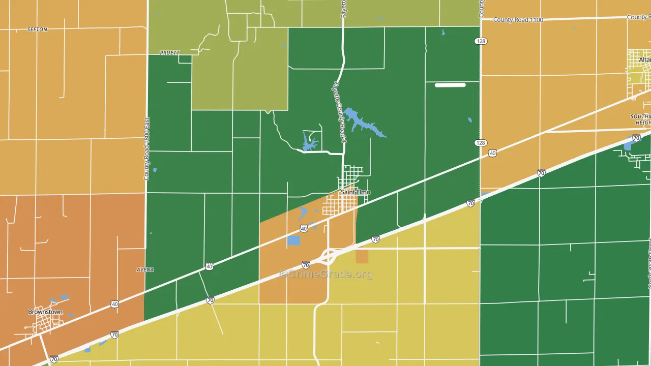 St. Elmo, IL Map of Assault Rates