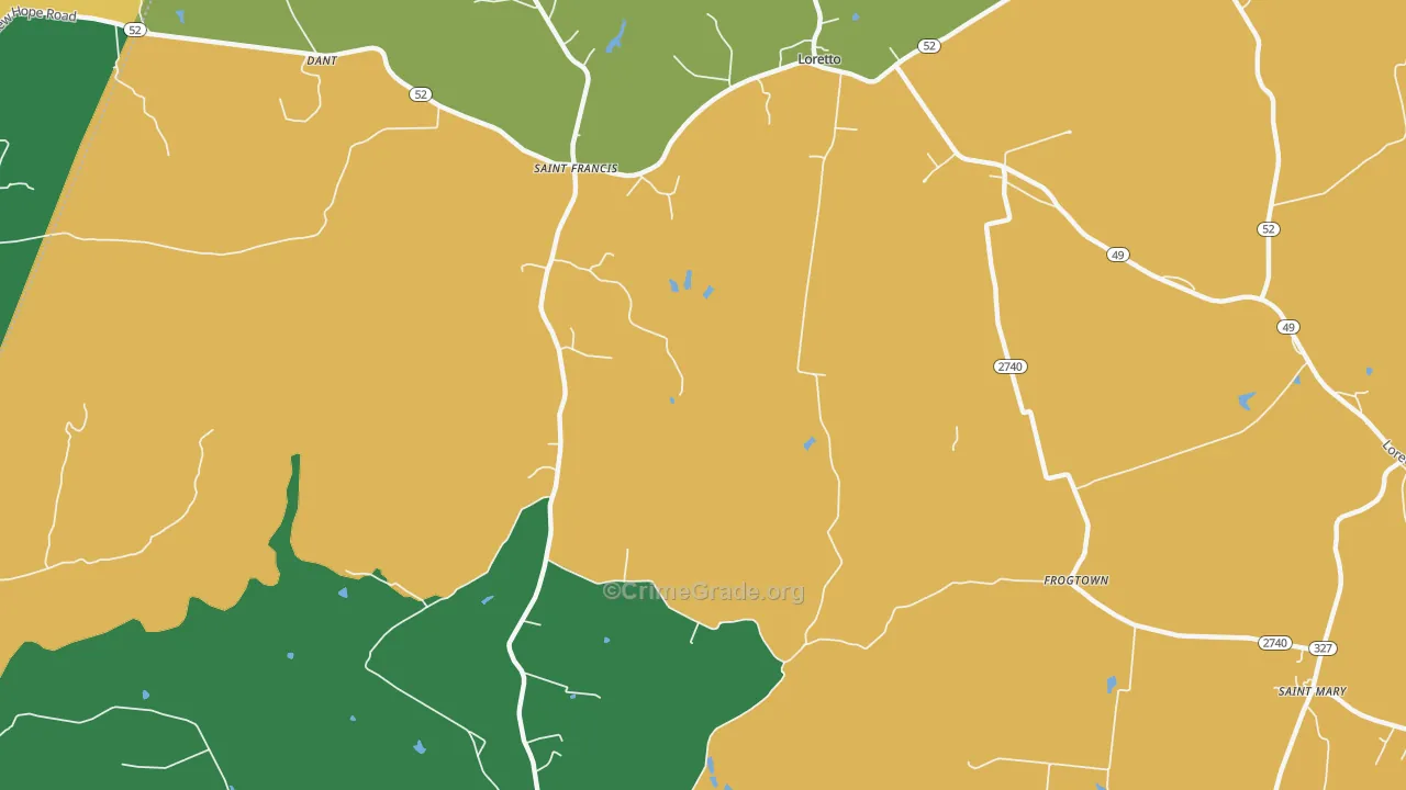 St. Francis, KY Map of Assault Rates