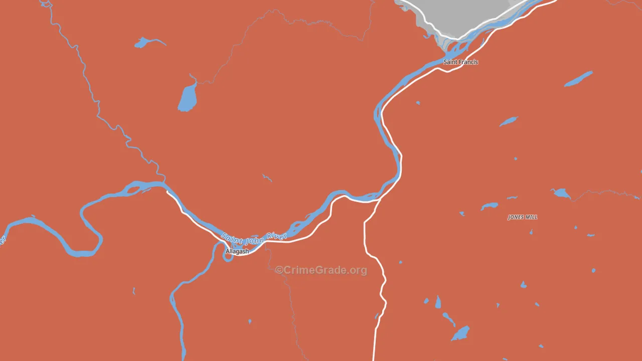 St. Francis, ME Map of Assault Rates