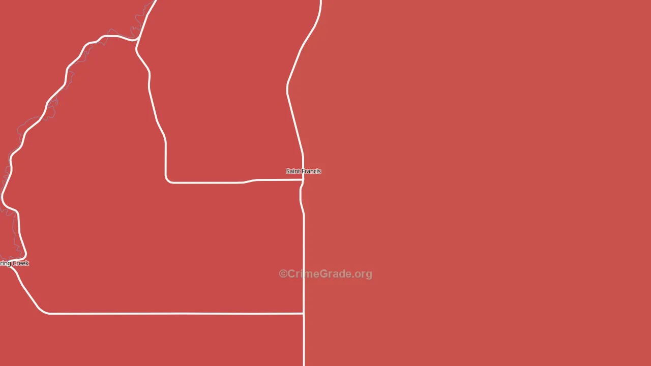 St. Francis, SD Map of Assault Rates