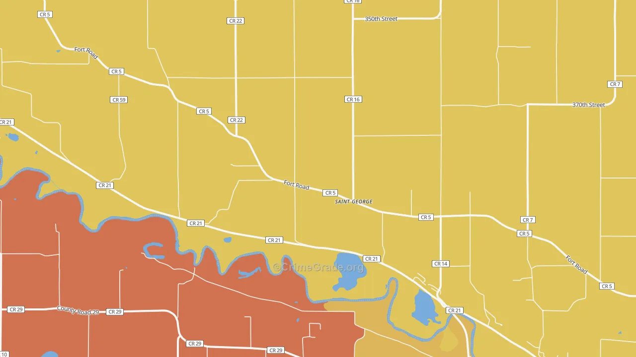 St. George, MN Map of Assault Rates
