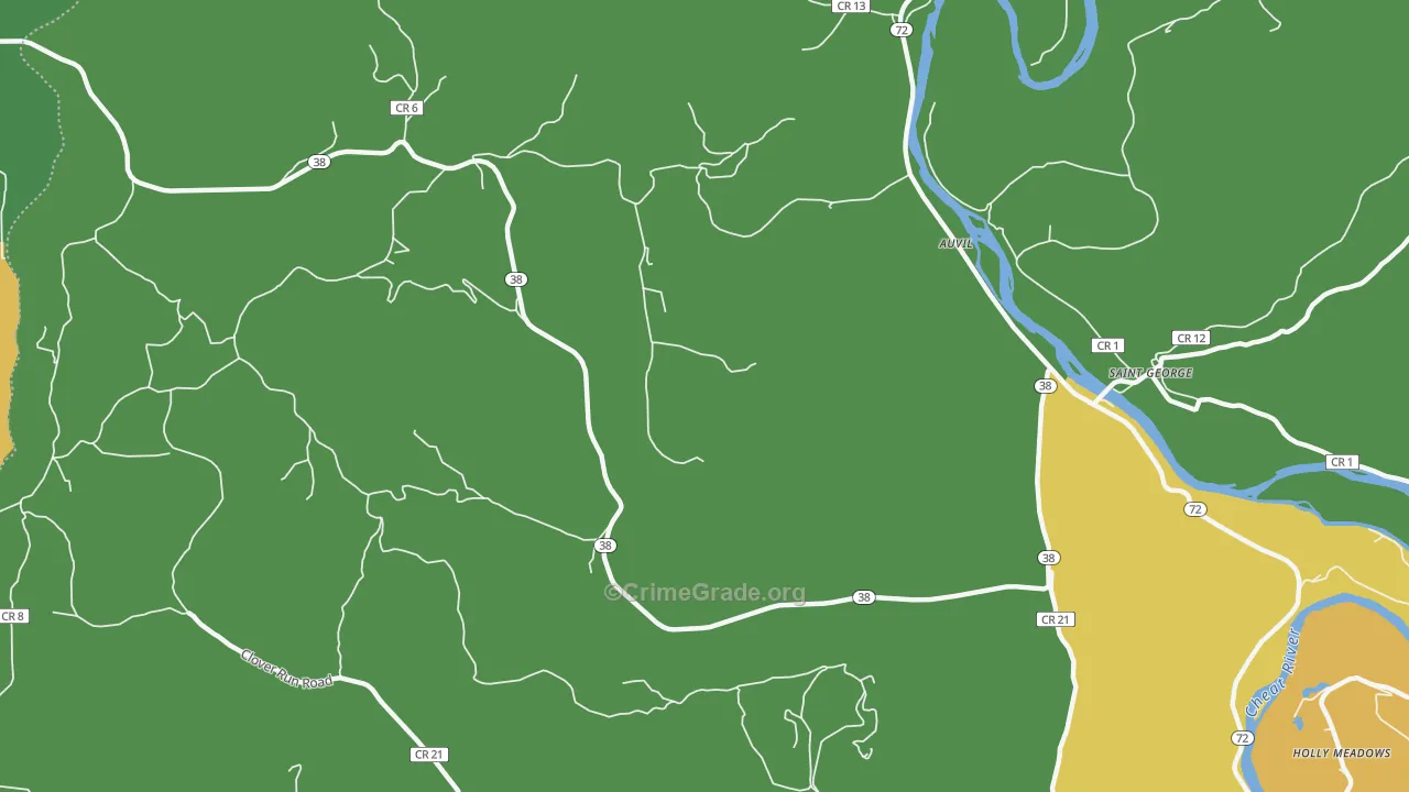 St. George, WV Map of Assault Rates