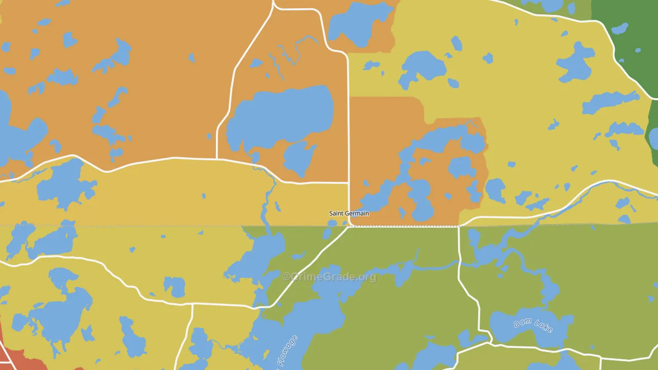 St. Germain, WI Map of Assault Rates