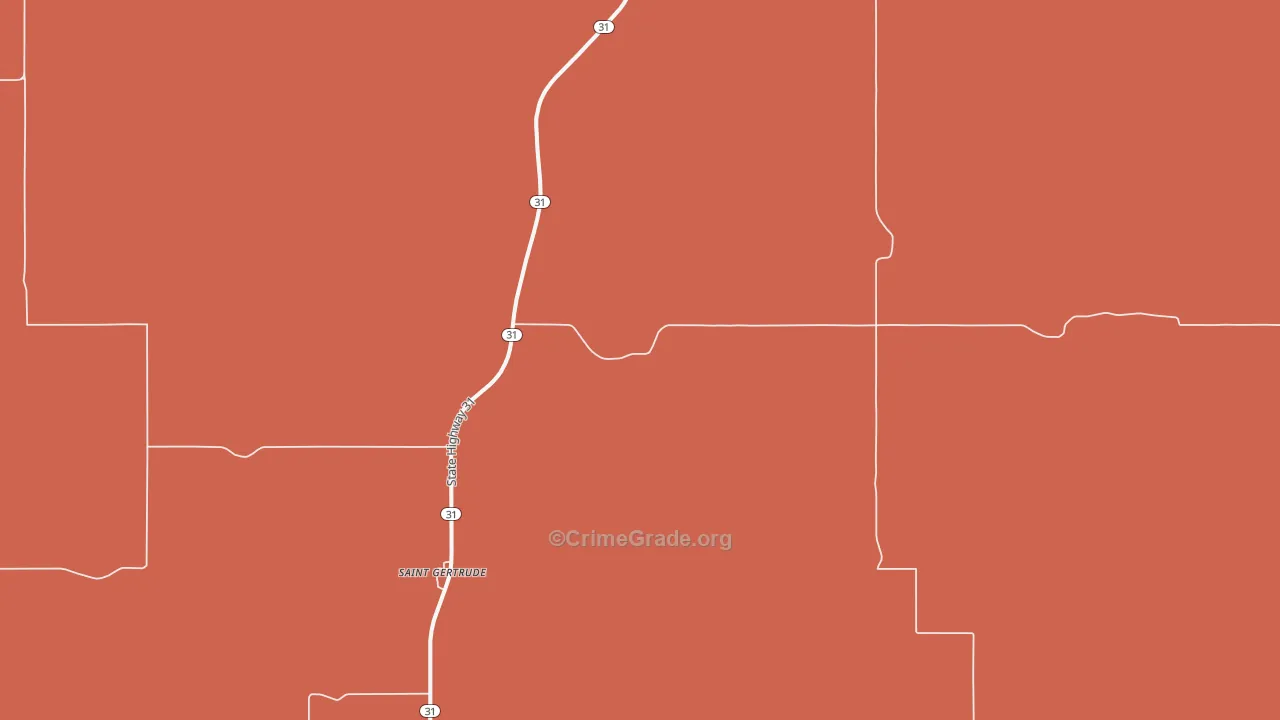 St. Gertrude, ND Map of Assault Rates