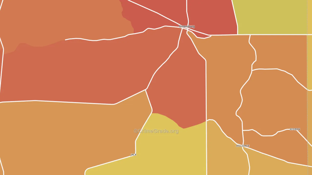 St. Helena Parish, LA Map of Assault Rates