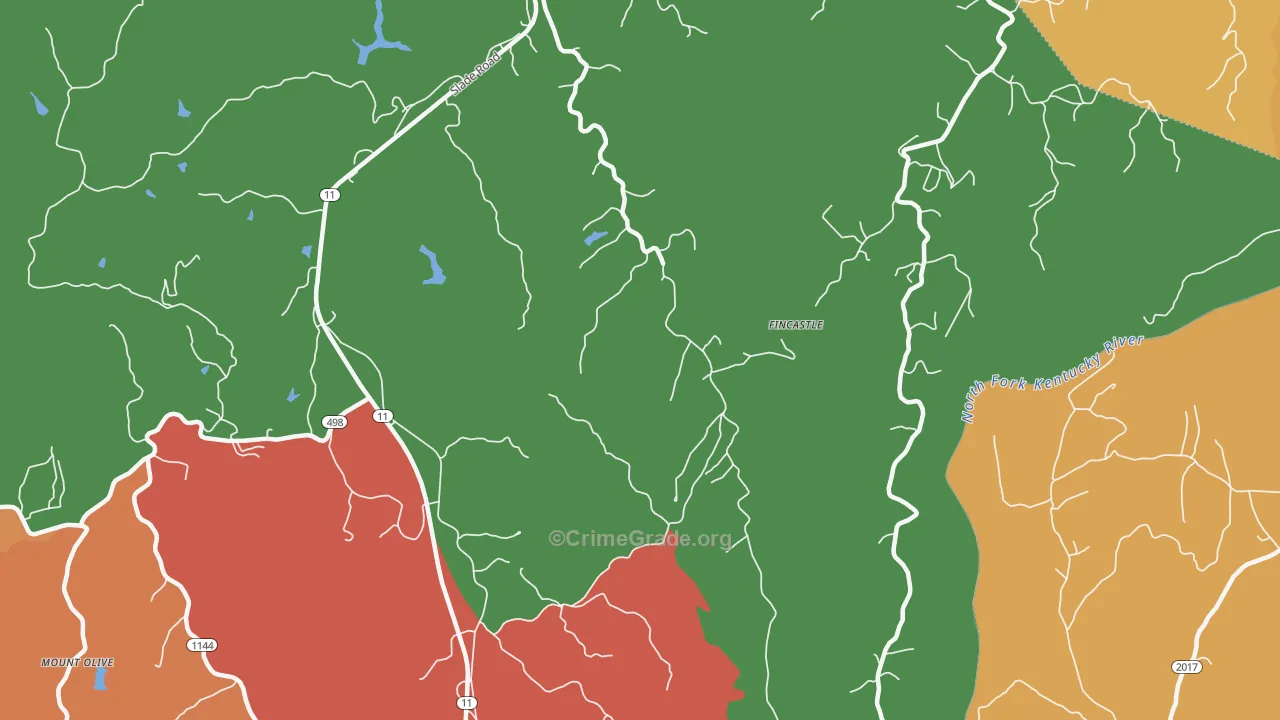 St. Helens, KY Map of Assault Rates