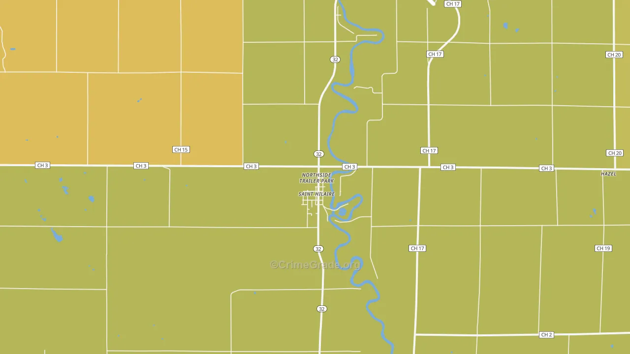 St. Hilaire, MN Map of Assault Rates