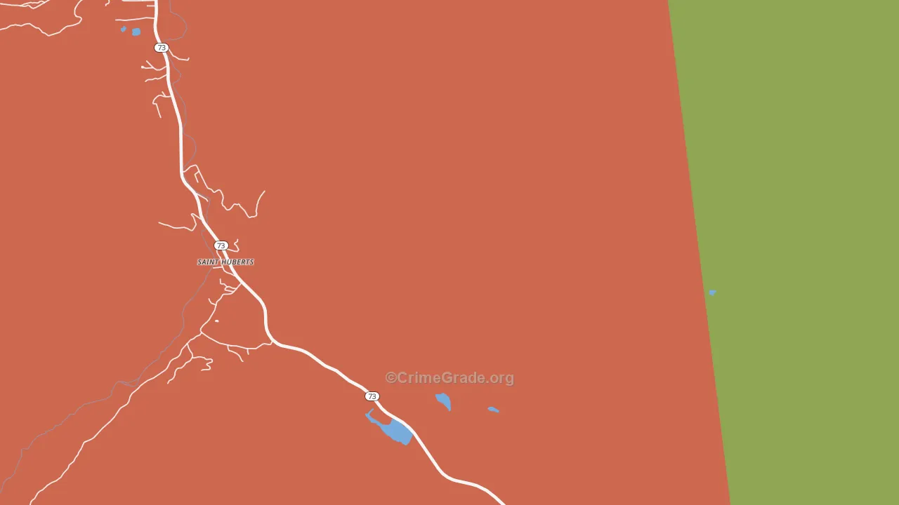 St. Huberts, NY Map of Assault Rates
