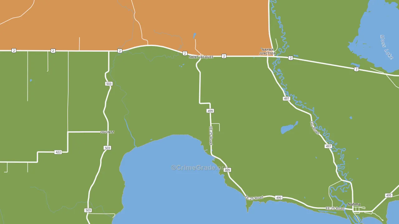 St. Jacques, MI Map of Assault Rates