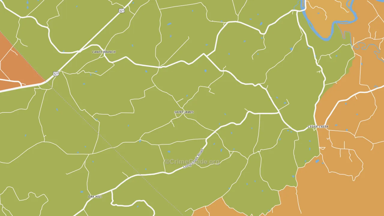 St. James, TN Map of Assault Rates
