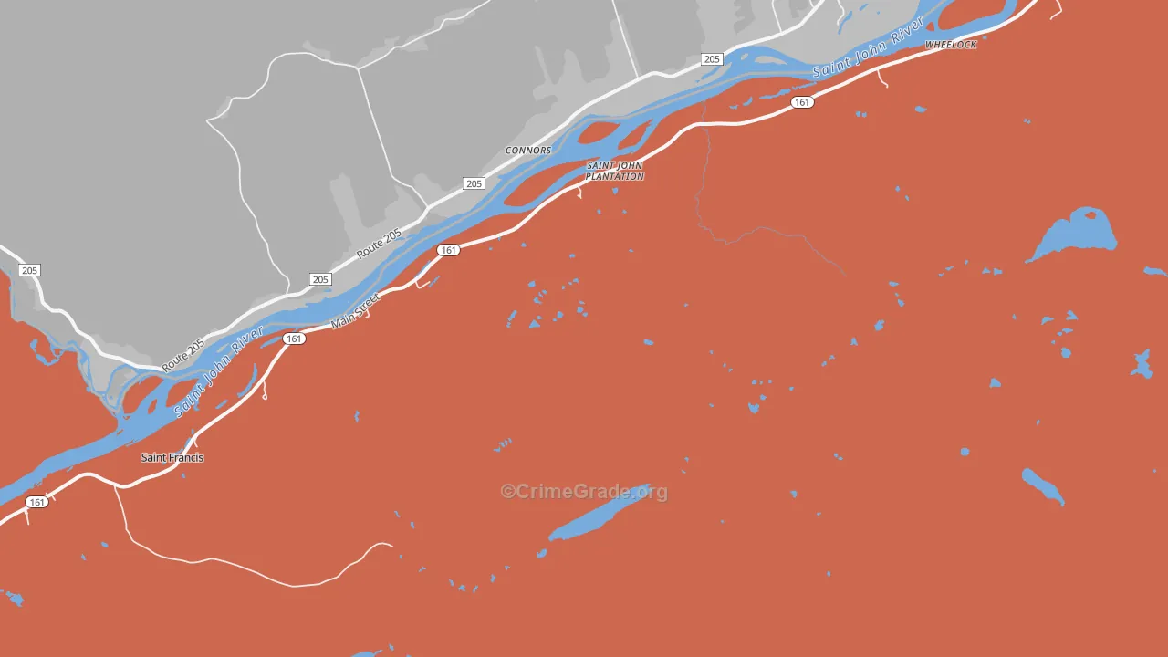 St. John, ME Map of Assault Rates