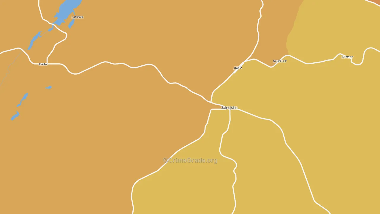 St. John, WA Map of Assault Rates