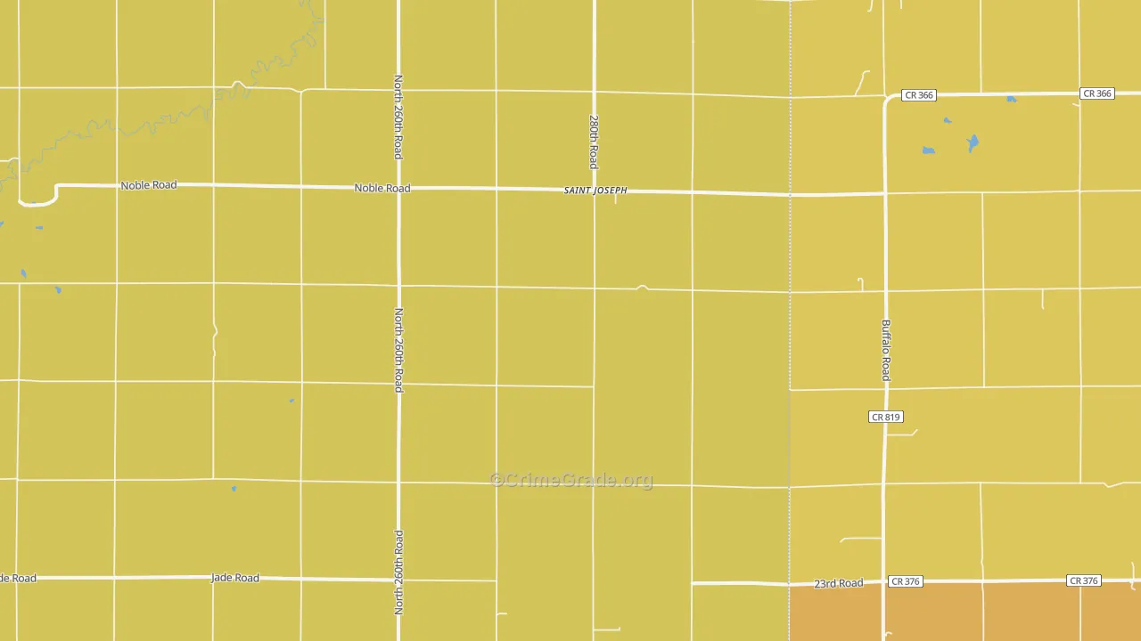 St. Joseph, KS Map of Assault Rates