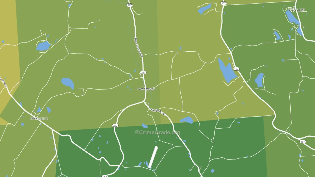 St. Joseph, PA Map of Assault Rates