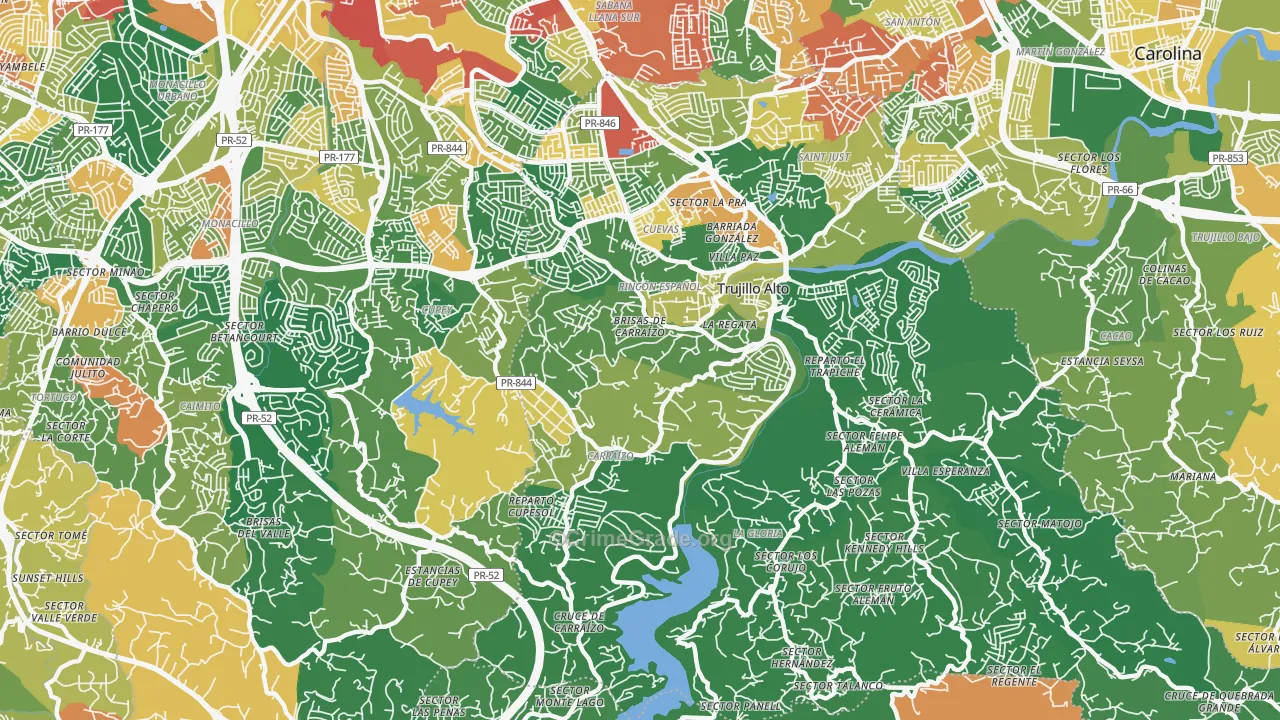 St. Just, PR Map of Assault Rates