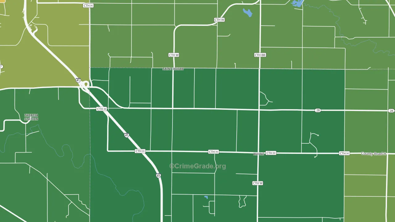 St. Kilian, WI Map of Assault Rates