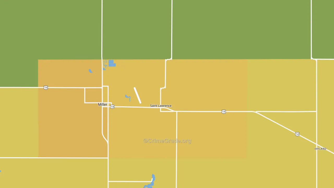 St. Lawrence, SD Map of Assault Rates