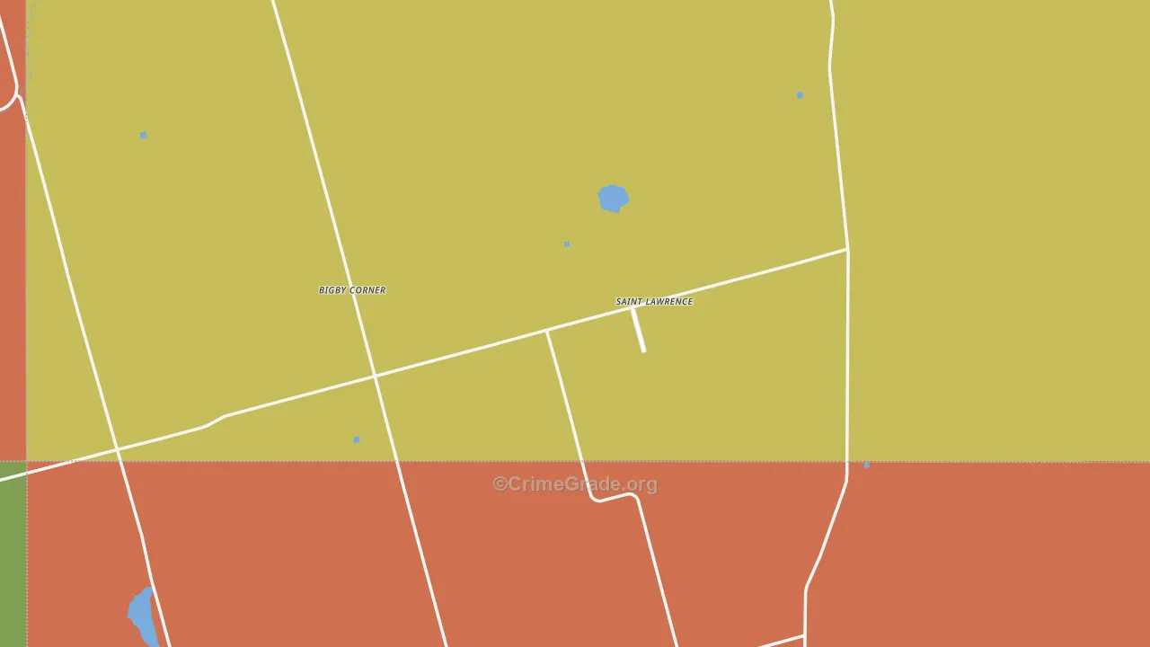 St. Lawrence, TX Map of Assault Rates