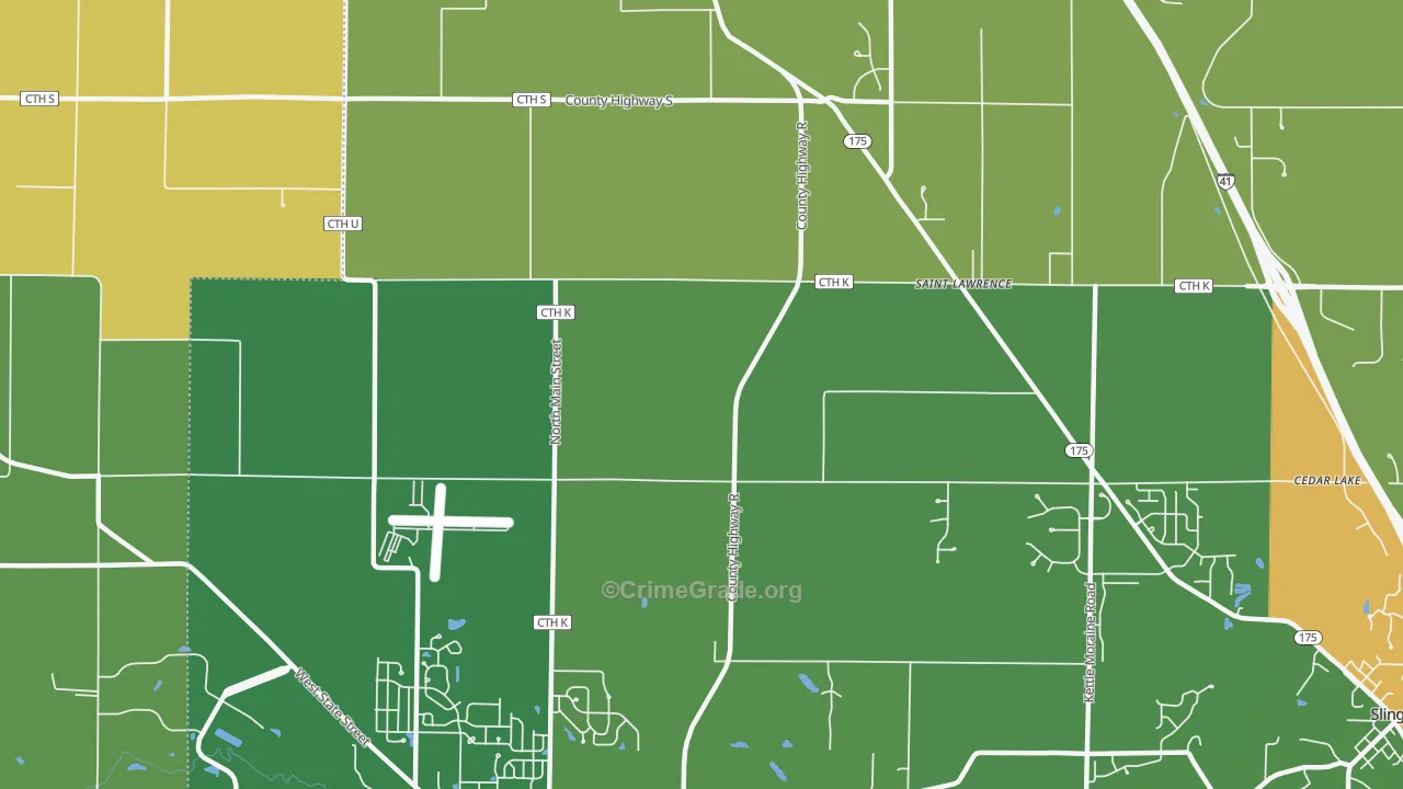 St. Lawrence, WI Map of Assault Rates