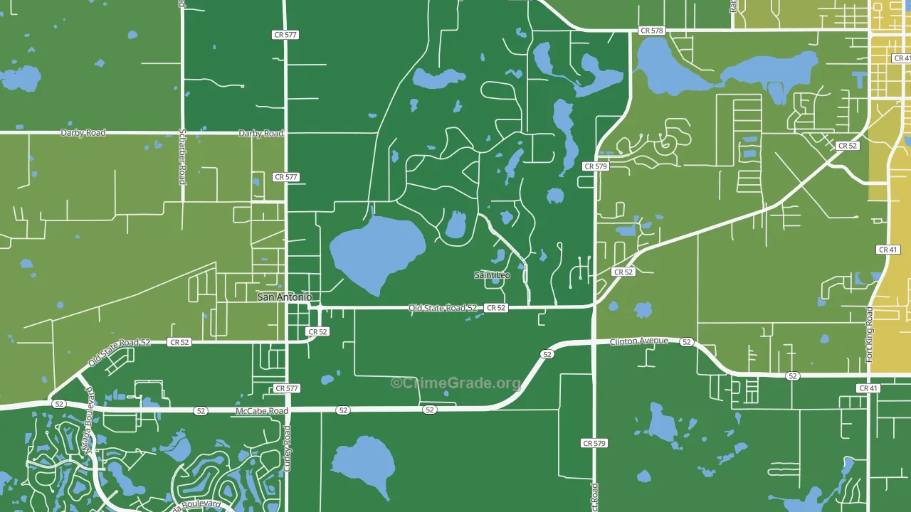 St. Leo, FL Map of Assault Rates