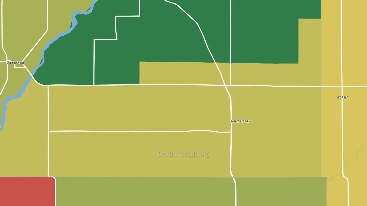St. Libory, NE Map of Assault Rates
