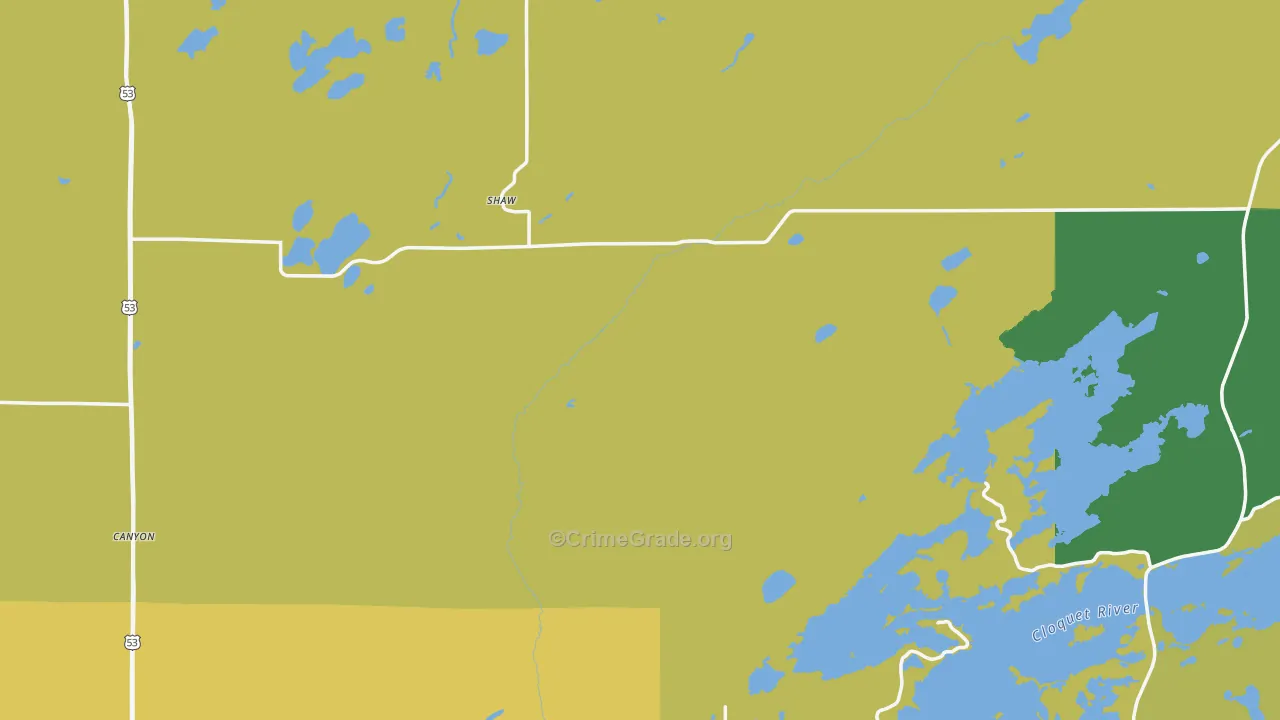 St. Louis County, MN Map of Assault Rates