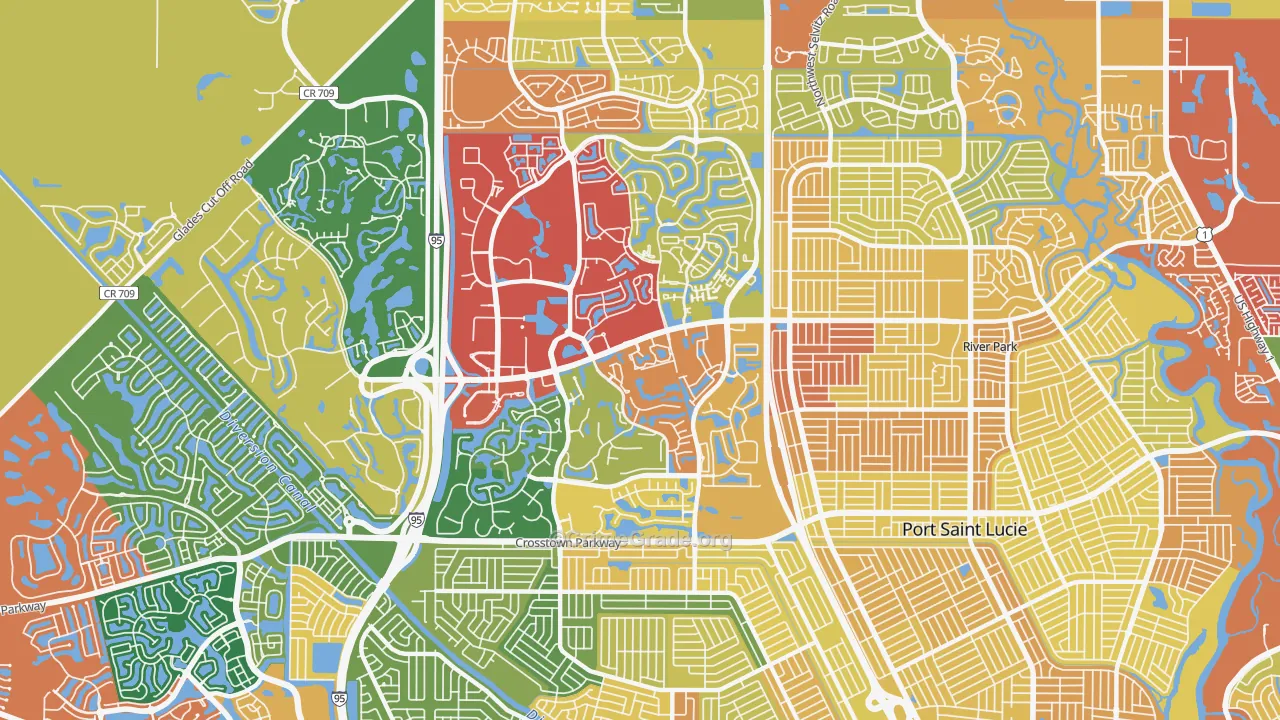 St. Lucie West, Port St. Lucie, FL Map of Assault Rates