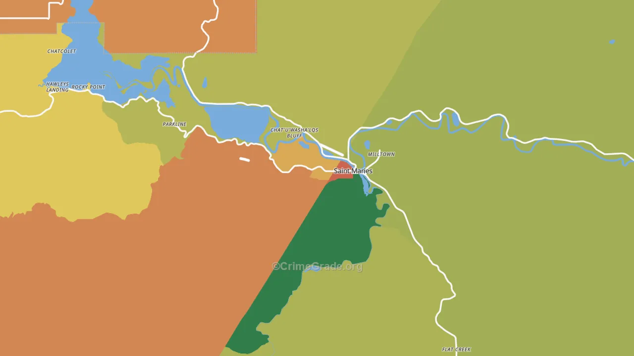 St. Maries, ID Map of Assault Rates