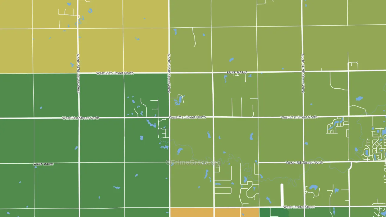 St. Marks, KS Map of Assault Rates