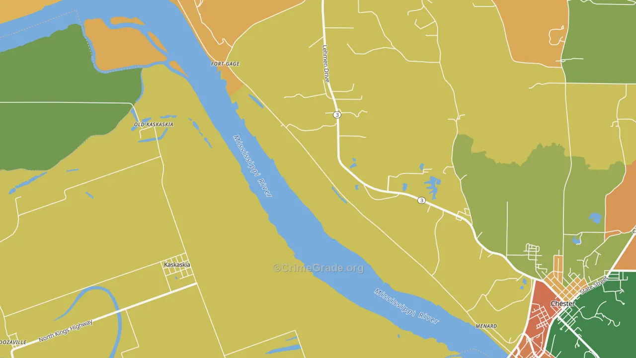 St. Mary, IL Map of Assault Rates