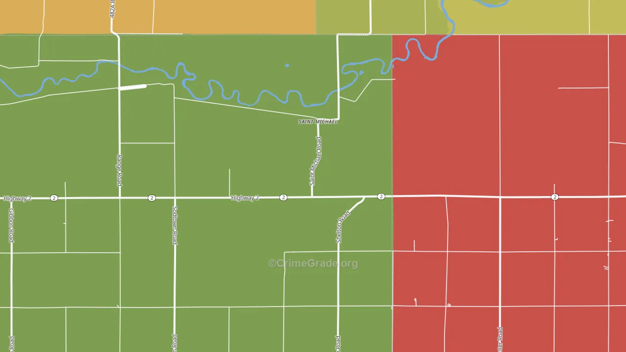 St. Michael, NE Map of Assault Rates