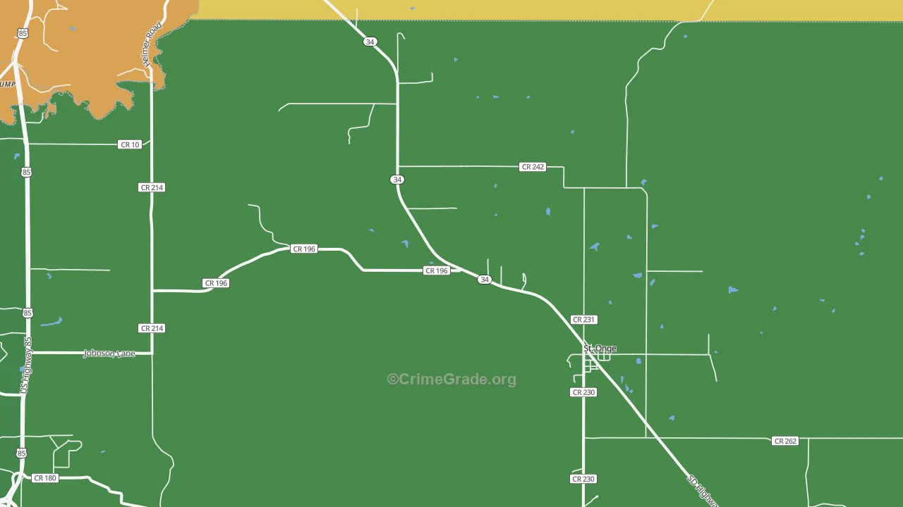 St. Onge, SD Map of Assault Rates