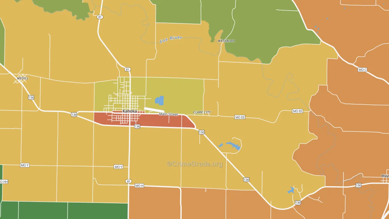 St. Patrick, MO Map of Assault Rates