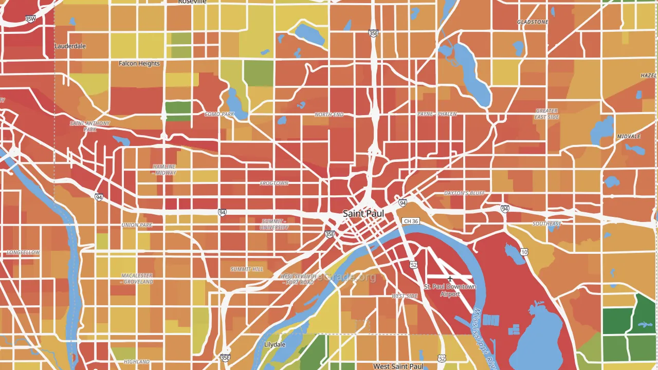 St. Paul, MN Map of Assault Rates