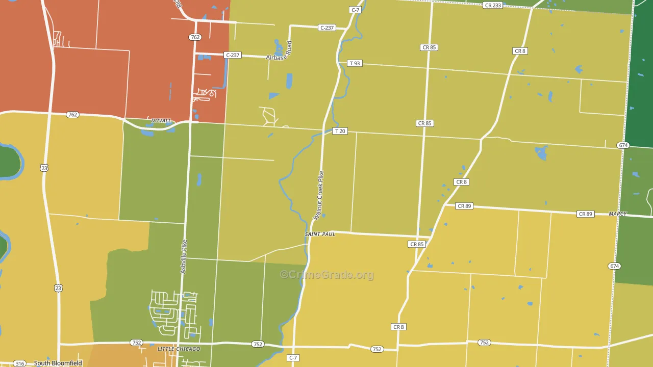 St. Paul, OH Map of Assault Rates