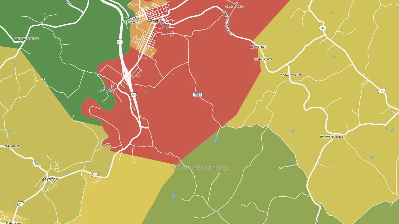St. Paul, PA Map of Assault Rates