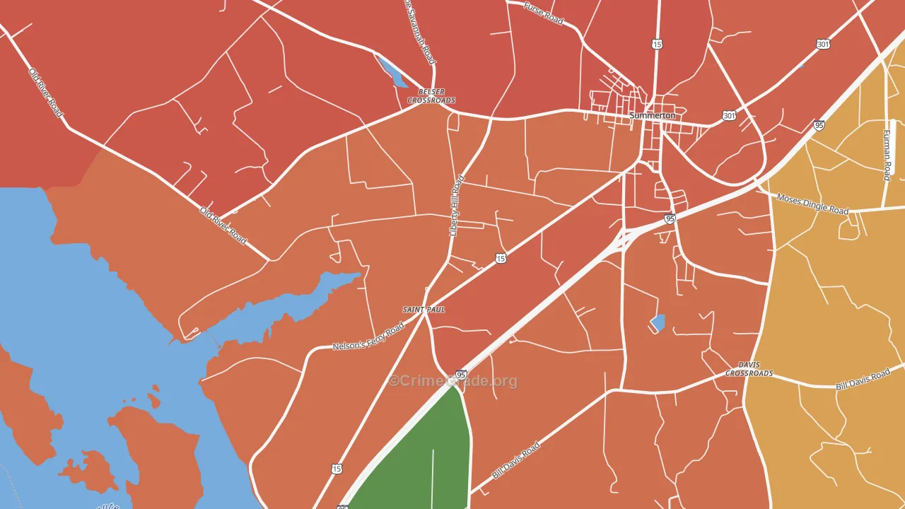 St. Paul, SC Map of Assault Rates