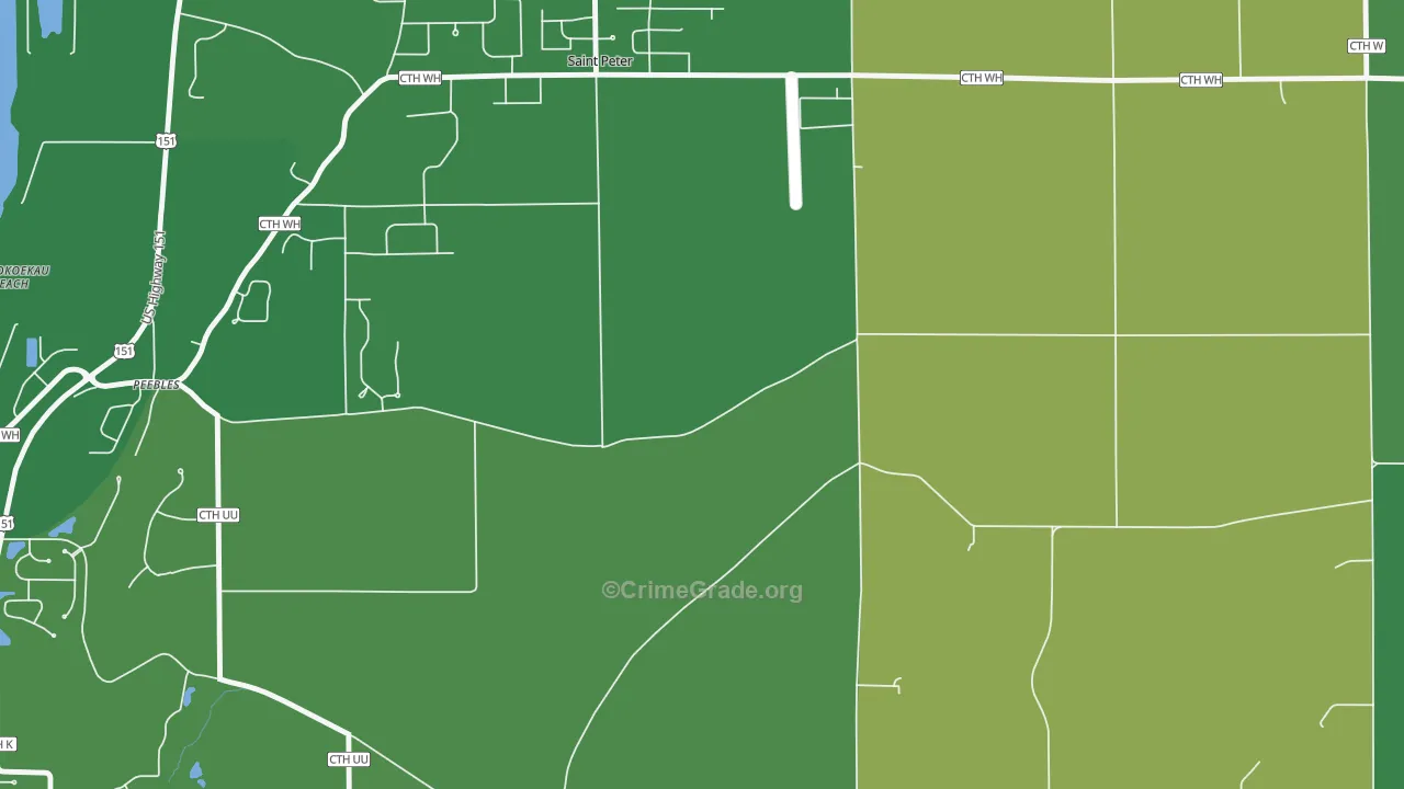St. Peter, WI Map of Assault Rates