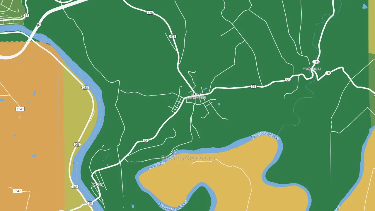 St. Petersburg, PA Map of Assault Rates