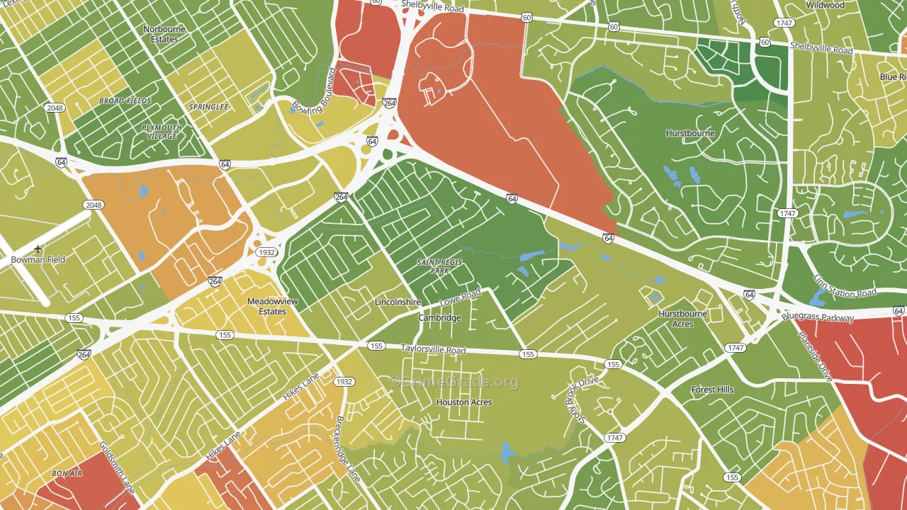 St. Regis Park, KY Map of Assault Rates