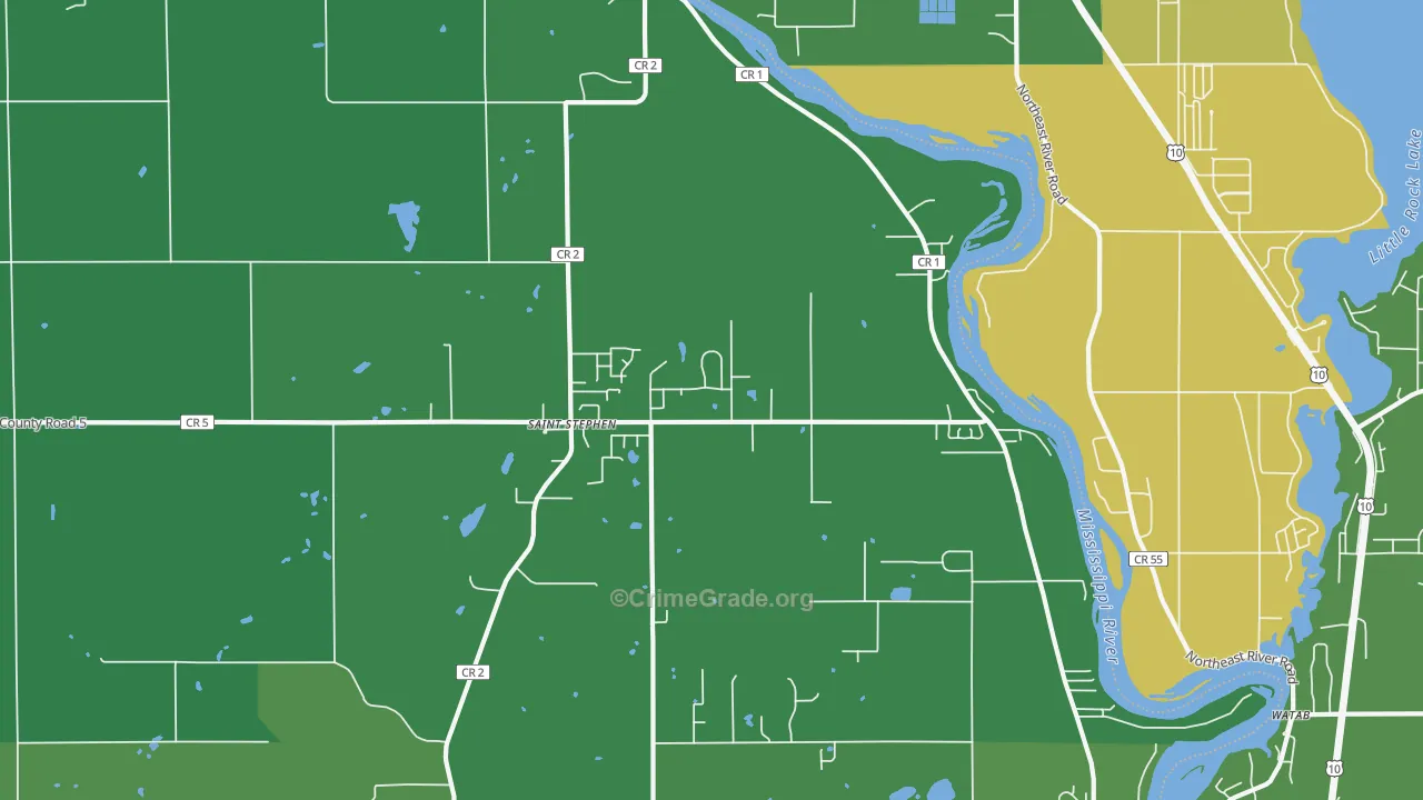 St. Stephen, MN Map of Assault Rates