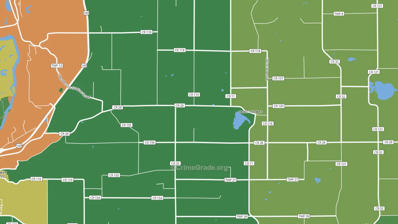 St. Thomas, MN Map of Assault Rates