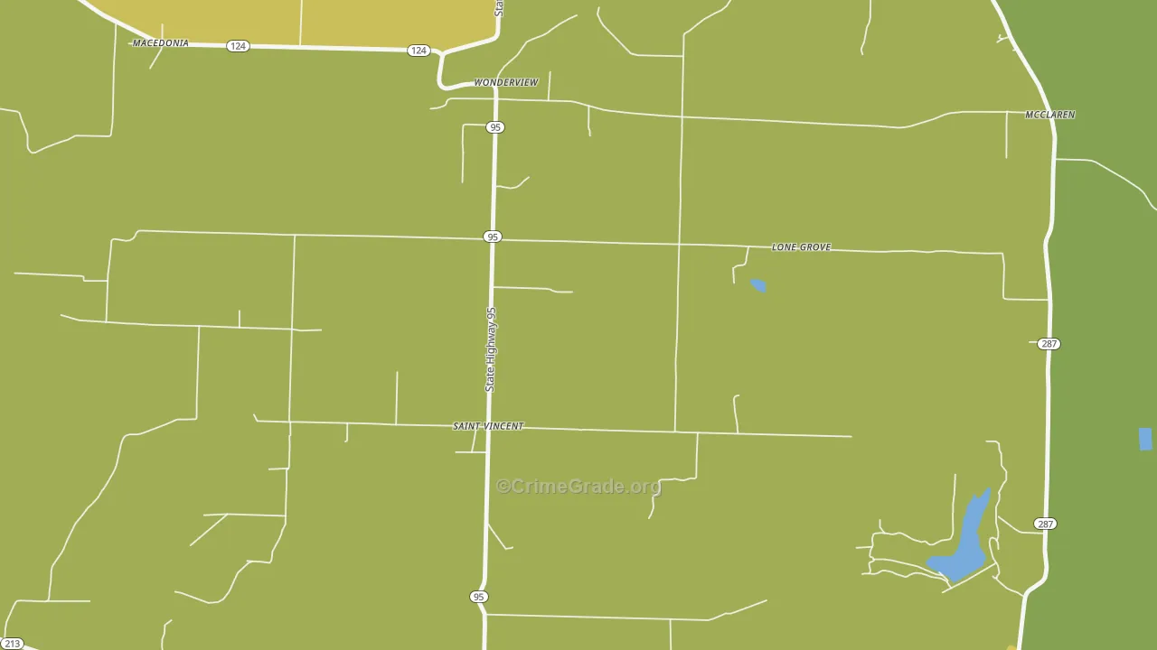 St. Vincent, AR Map of Assault Rates