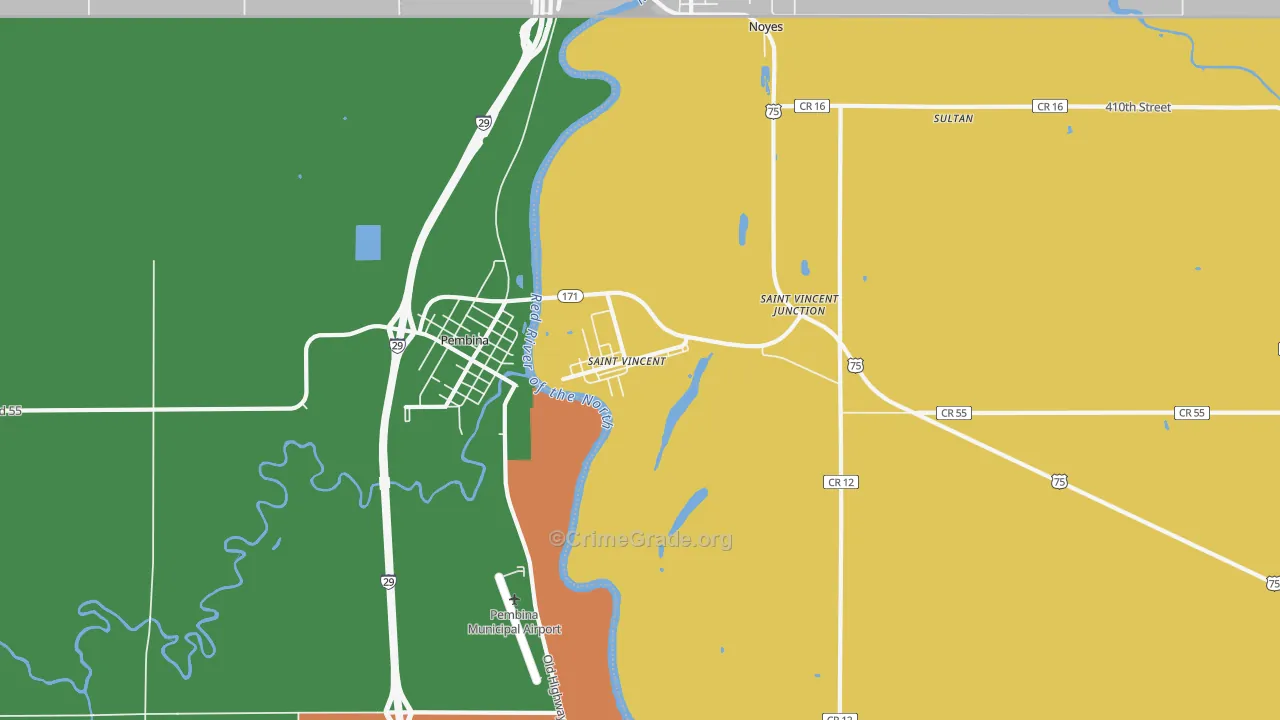 St. Vincent, MN Map of Assault Rates