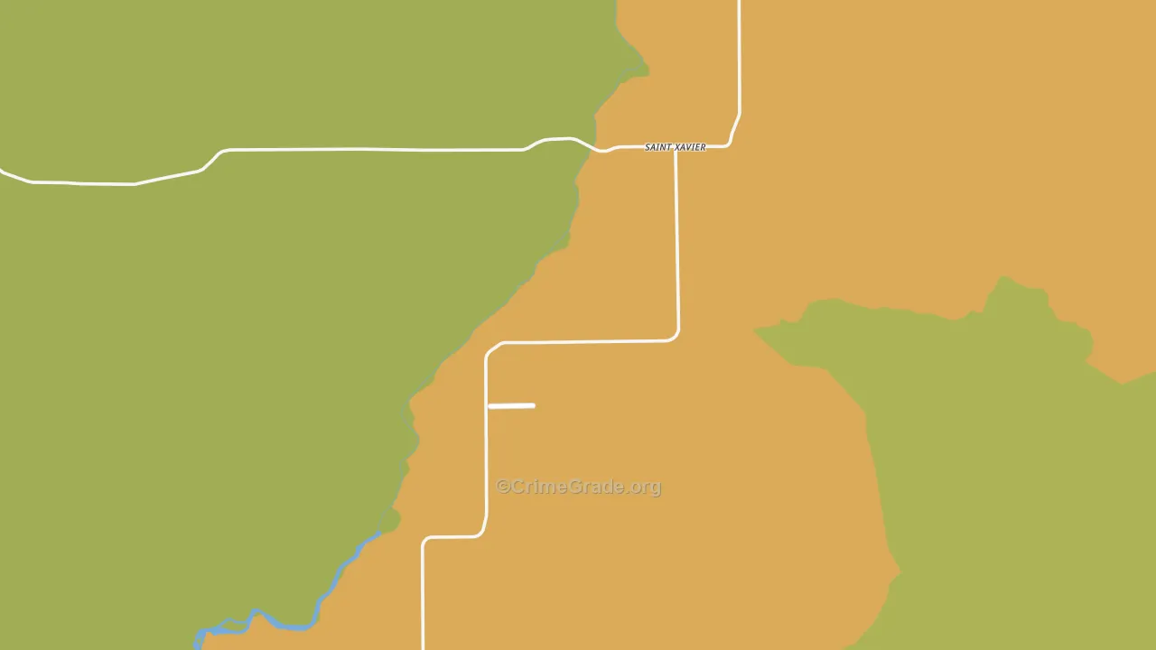 St. Xavier, MT Map of Assault Rates