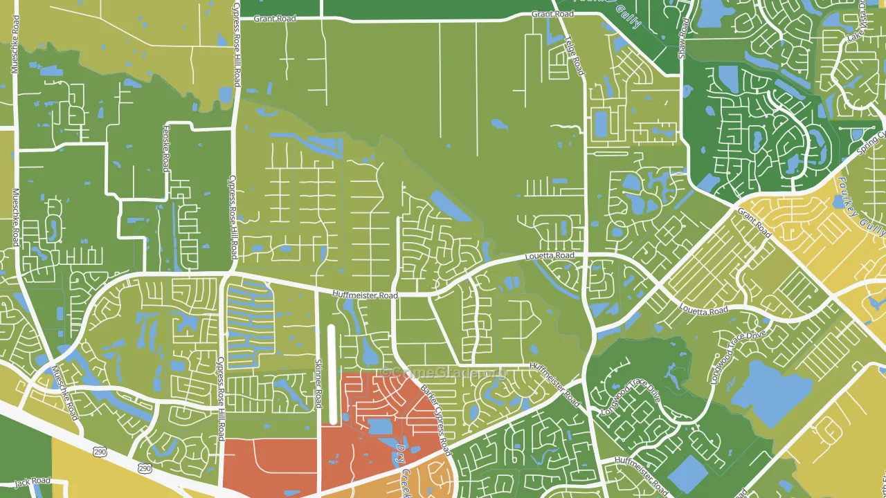 Stablewood-Valley Hi North-Houston, Cypress, TX Map of Assault Rates