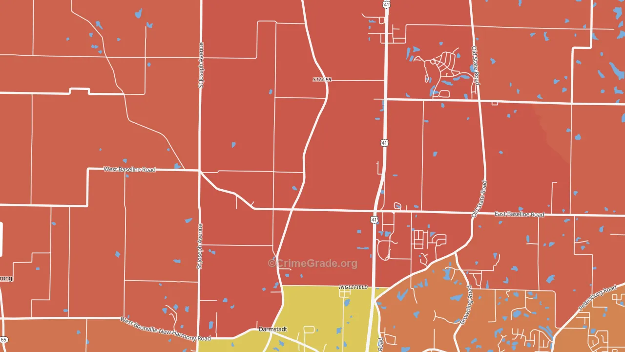 Stacer, IN Map of Assault Rates