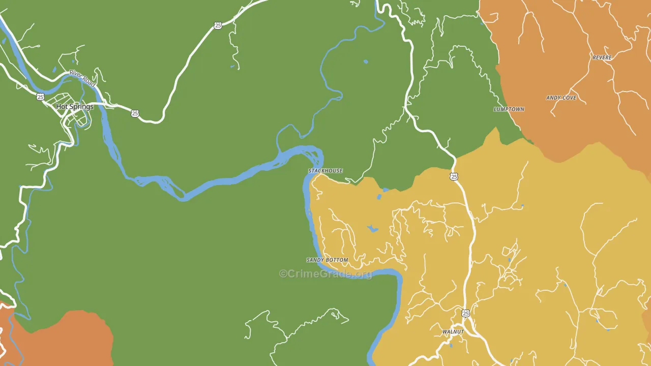 Stackhouse, NC Map of Assault Rates