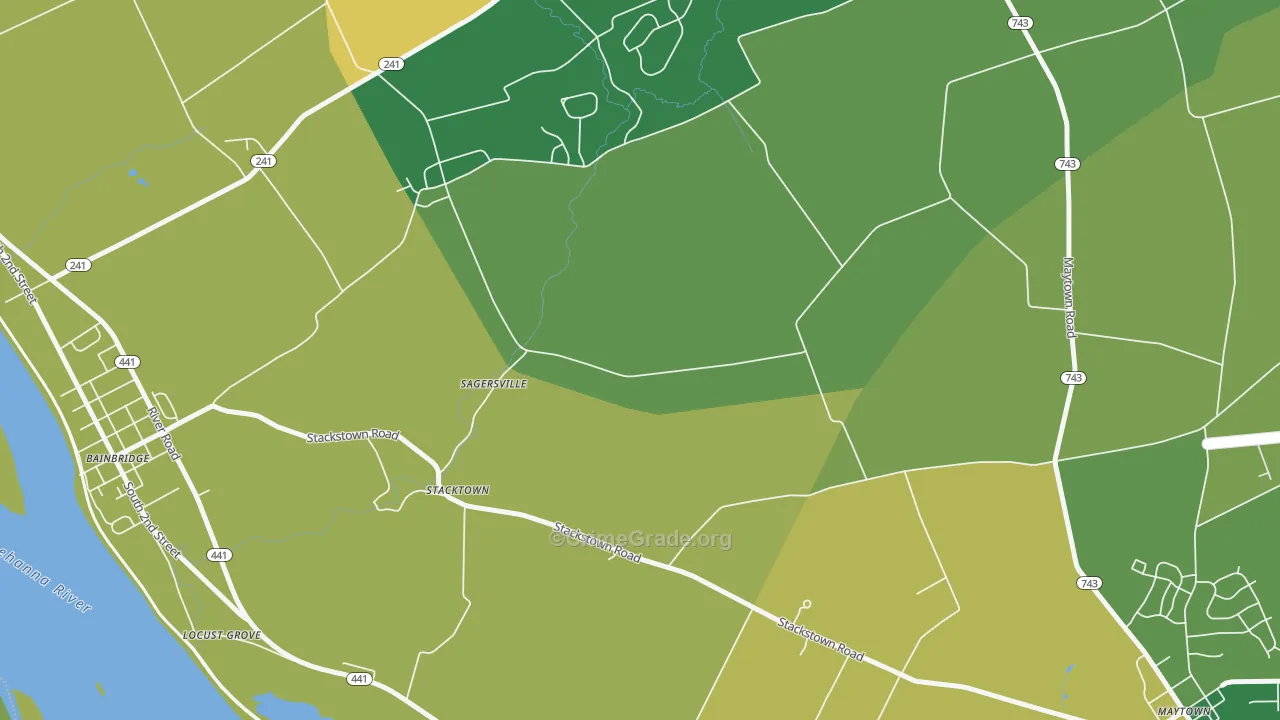Stacktown, PA Map of Assault Rates
